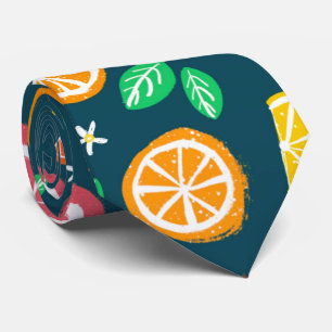 Citrus Tie on Teal Krawatte