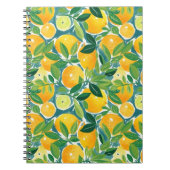 Citrus Tree Artisan Lemons Orange Limes farbenfroh Notizblock (Vorderseite)