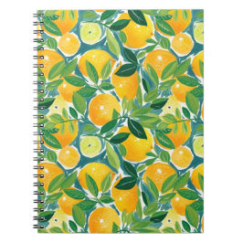 Citrus Tree Artisan Lemons Orange Limes farbenfroh Notizblock