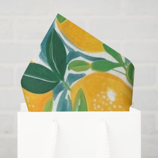 Citrus Tree Artisan Lemons Orange Limes farbenfroh Seidenpapier (Geschenktüte)