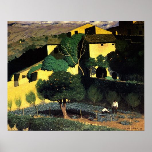 Citrus Trees Garden in Cagnes Poster (Vorne)