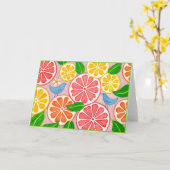 Citrus-Überraschung Karte (Gelbe Blume)