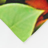 Citrus und Blätter Graphic Fleecedecke (Ecke)