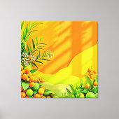 Citrus und Blätter Graphic Leinwanddruck (Vorderseite)