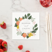 Citrus und Greenery Wedding Napkin Serviette (Beispiel)