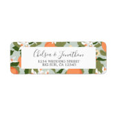 Citrus und Mint Wedding-Rücksendeadresse (Vorne)