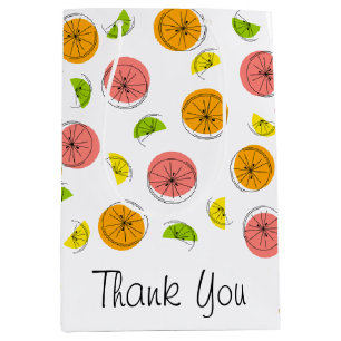 Citrus Vielen Dank für Ihr Geschenk Tasche Medium Mittlere Geschenktüte