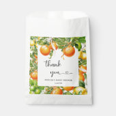 Citrus Vielen Dank, Orange Green Floral Geschenktütchen (Vorderseite)