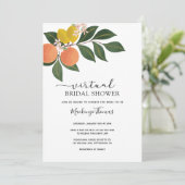 Citrus Virtual Brautparty Einladung (Stehend Vorderseite)