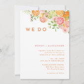 Citrus Wasserfarbe Wir machen alles in einer Hochz Einladung (Vorderseite)