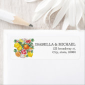 Citrus Watercolor Botanische Hochzeitadresse (Insitu)