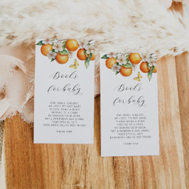 Citrus Watercolor Buchanfrage Kinderdusche Begleitkarte