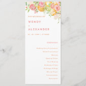 Citrus Watercolor Hochzeitsflat Programm (Vorderseite)