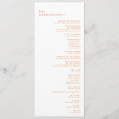 Citrus Watercolor Hochzeitsflat Programm (Rückseite)