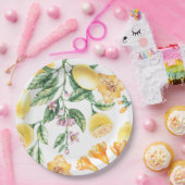 Citrus Watercolor Italian Lemon Pappteller (Party)