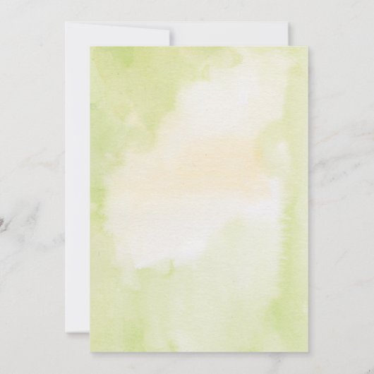 Citrus Watercolor Lemon Themed Baby Dusche Einladung (Rückseite)