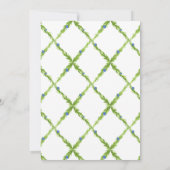 Citrus Watercolor Wappen, Chinoiserie Wedding Einladung (Rückseite)