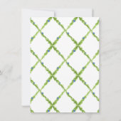 Citrus Watercolor Wappen, Chinoiserie Wedding Save The Date (Rückseite)