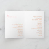 Citrus Watercolor Wedding geklappt Programm (Innenseite)