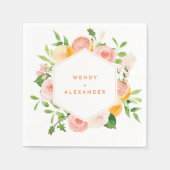 Citrus Watercolor Wedding Serviette (Vorderseite)