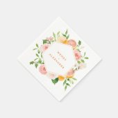 Citrus Watercolor Wedding Serviette (Ecke)