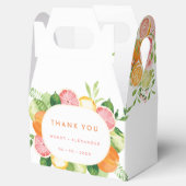 Citrus Watercolor Wedding Vielen Dank Geschenkschachtel (Geöffnet)