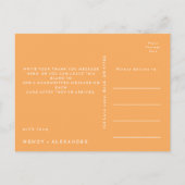 Citrus Watercolor Wedding Vielen Dank Postkarte (Rückseite)