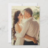 Citrus Watercolor Wir sind Verlobtes Foto Einladung (Rückseite)