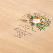 Citrus Wedding Acryleinladungen (Ablage )