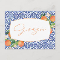 Citrus Wedding oder Dusche Vielen Dank - Grazie It