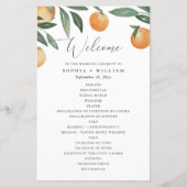 Citrus Wedding Program | Watercolor Garden Orange (Vorderseite)