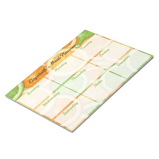 Citrus Weekly Meal Planner Notizblock (angewinkelt)