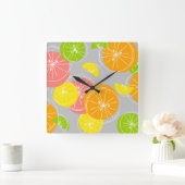 Citrus Weiße Uhr graues (Zuhause)