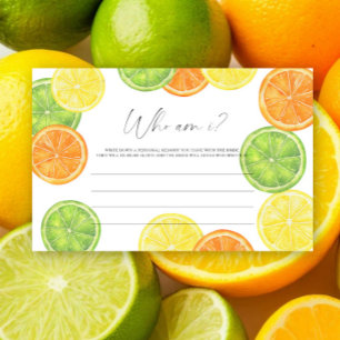 Citrus - Wer bin ich Brautparty-Spiel Briefpapier