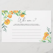 Citrus - Wer bin ich Brautparty-Spiel Briefpapier (Vorderseite)
