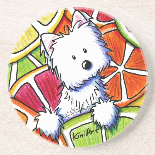 Citrus Westie Untersetzer (Vorne)