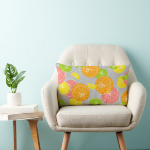 Citrus White Single Multi Lumbar grau Lendenkissen