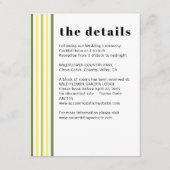 Citrus Wildflower Stripe Accommodation and Details Begleitkarte (Vorderseite)
