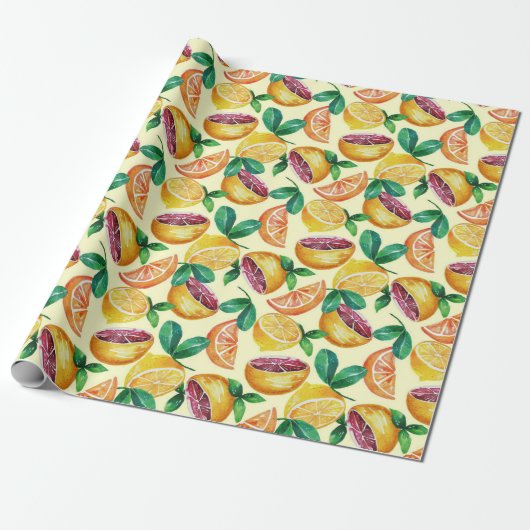 Citrus Wrapping Paper Geschenkpapier (Ungerollt)