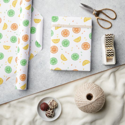 Citrus wrapping paper geschenkpapier (Kunsthandwerk)