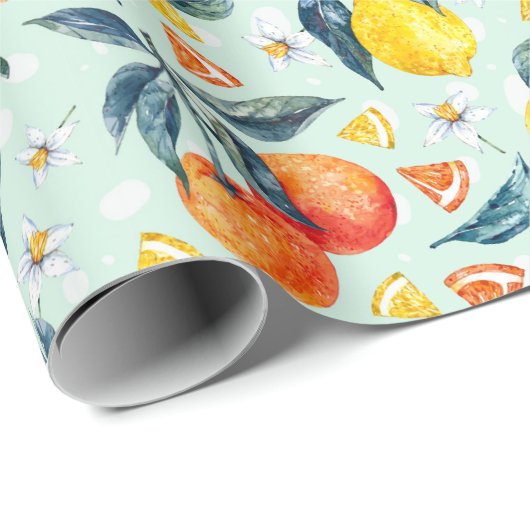 Citrus Wrapping Paper Geschenkpapier (Rolleneckpunkt)