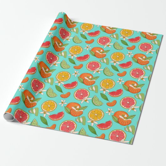 Citrus Wrapping Paper Geschenkpapier (Ungerollt)