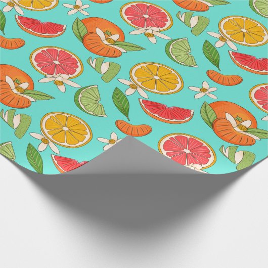 Citrus Wrapping Paper Geschenkpapier (Ecke)