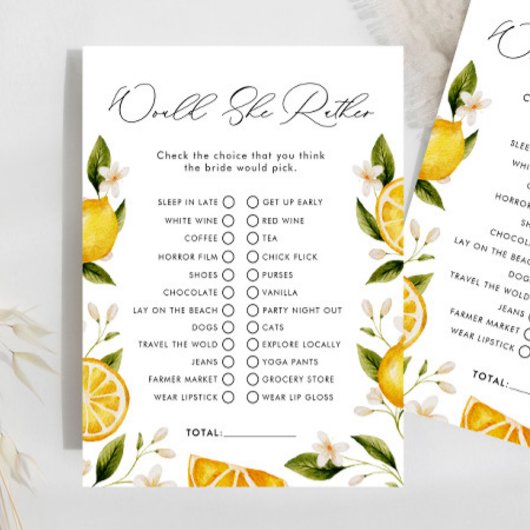 Citrus würde sie eher Brautparty spielen