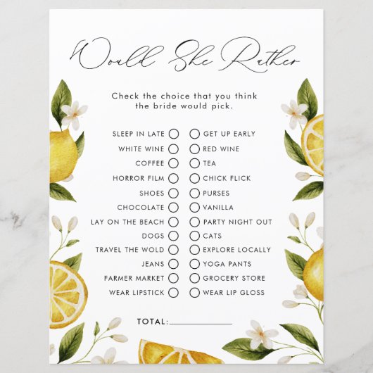 Citrus würde sie eher Brautparty spielen (Vorderseite)