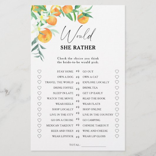 Citrus - Würde sie lieber Brautparty spielen (Vorderseite)