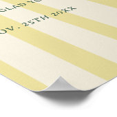 Citrus Yellow Champagne Tower Engagement Welcome Poster (Ecke)