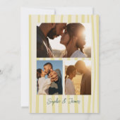 Citrus Yellow Champagne Tower Photo Engagement Einladung (Rückseite)