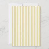 Citrus Yellow Elegant Modern Stripe Wedding Einladung (Rückseite)