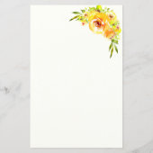 Citrus Yellow Floral Guess the Dress Shower Game (Rückseite)